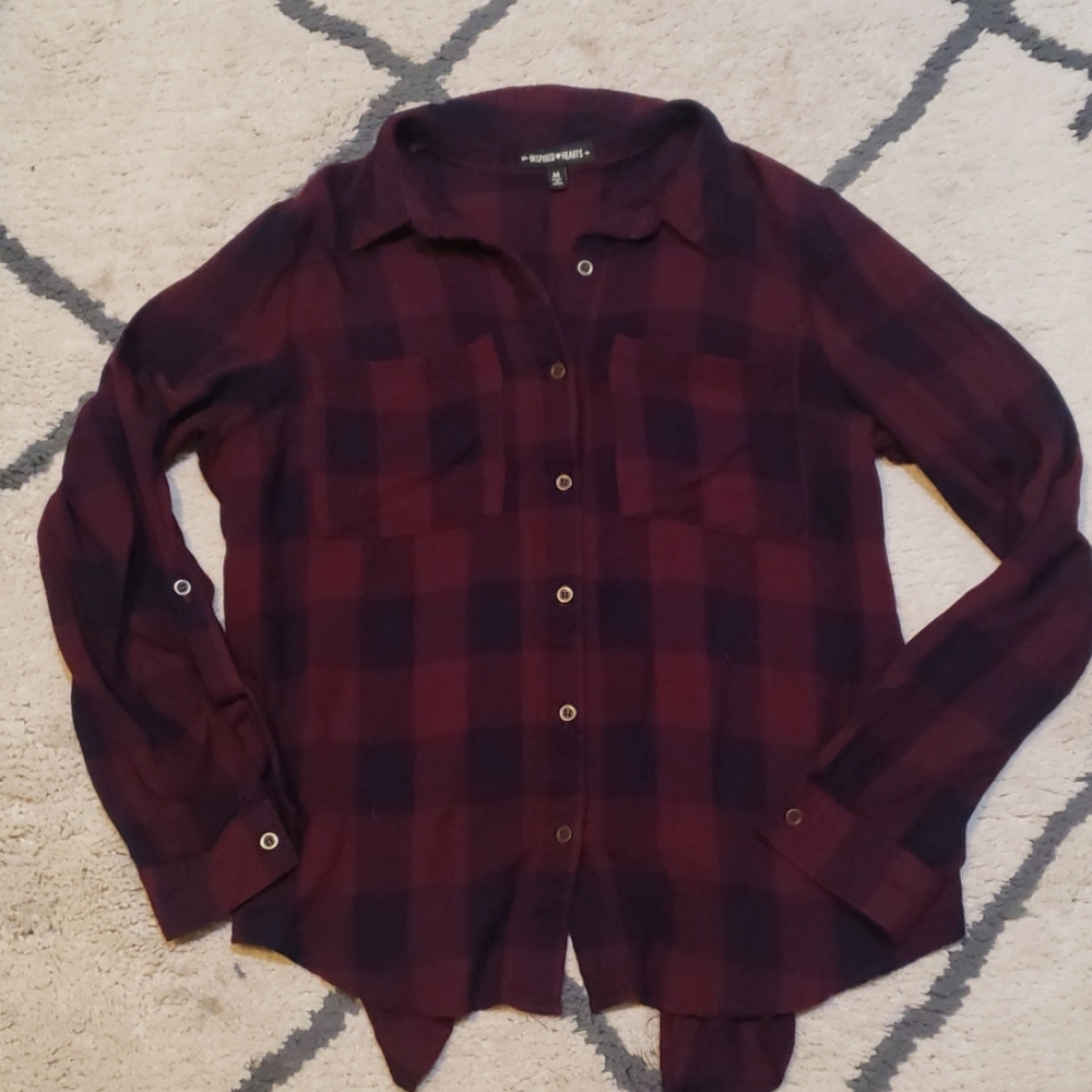 Button up cross back shirt